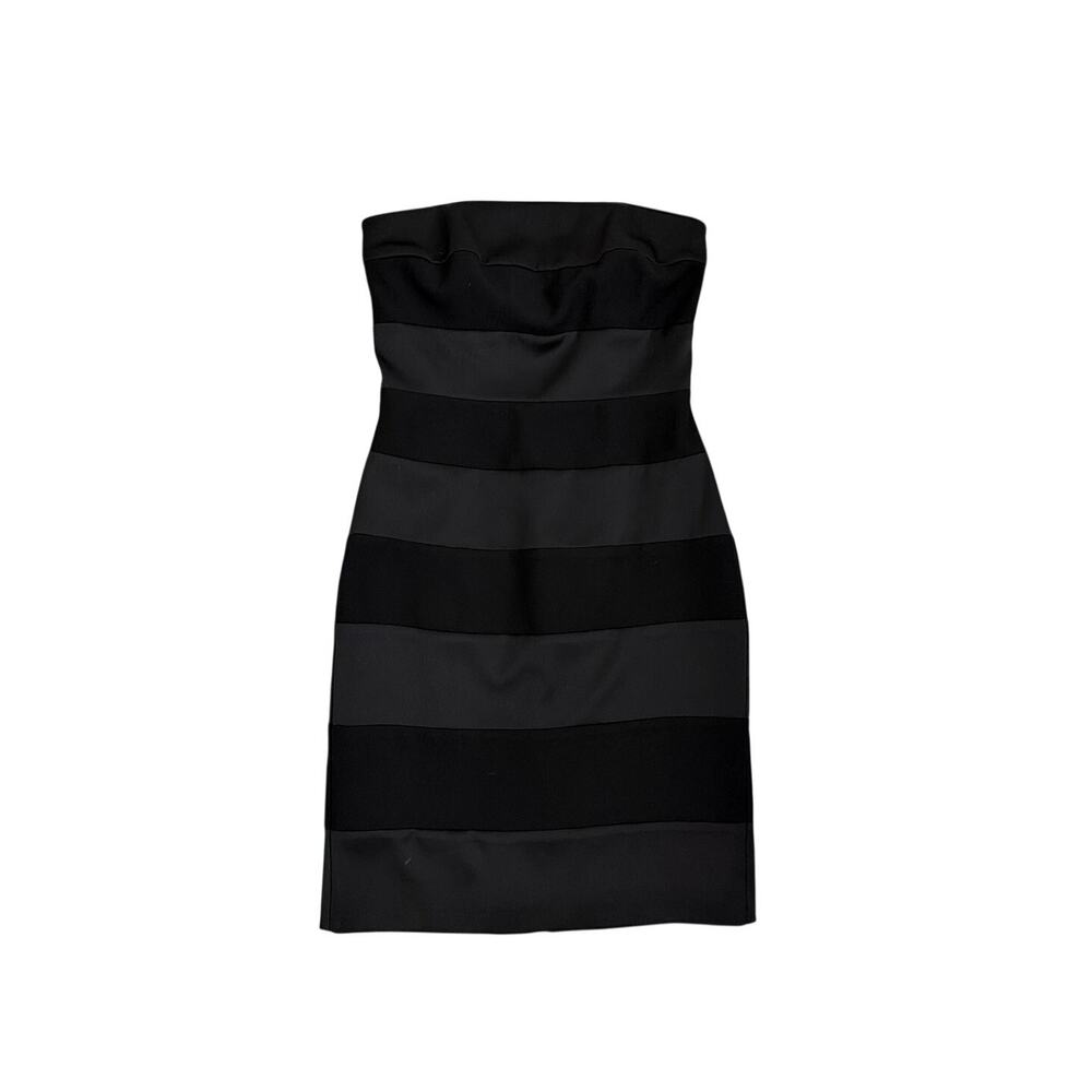 White House Black Market Strapless Formal Satin Sheath Bodycon Fitted Dress 2